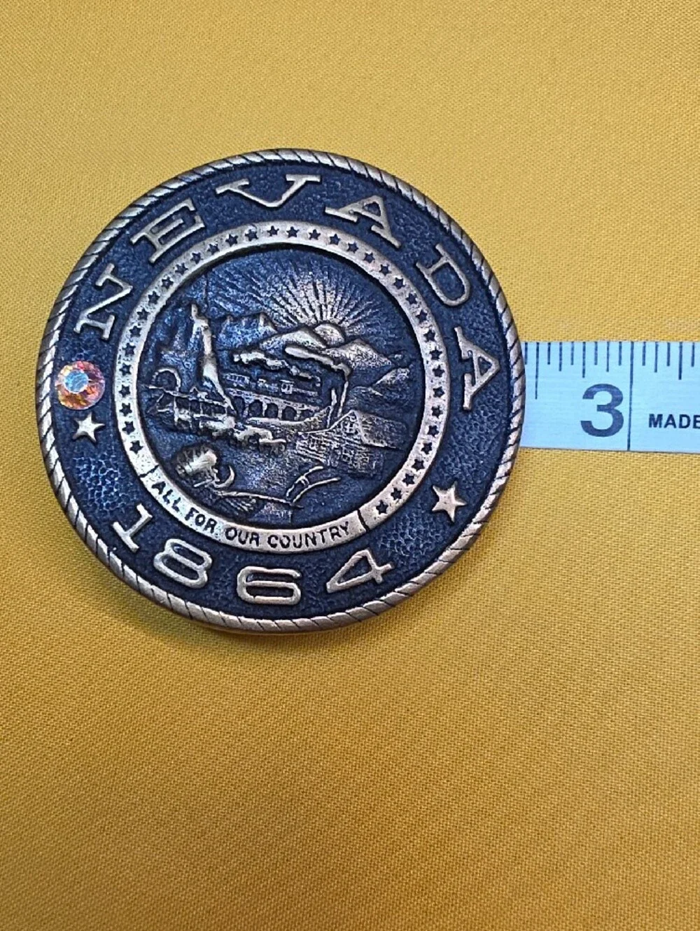 1978 Heritage Mint Brass Nevada State Seal Buckle